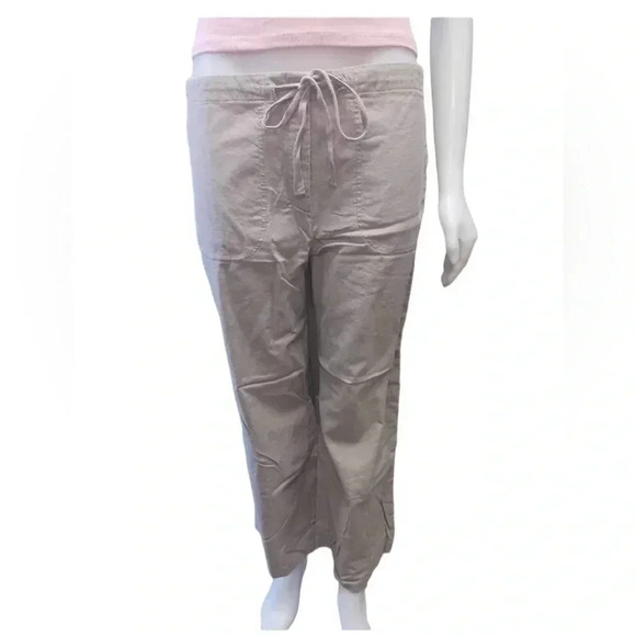 La Redoute Linen Blend Sand Colour Wide Leg Pants  Size 12 - Picture 1 of 10